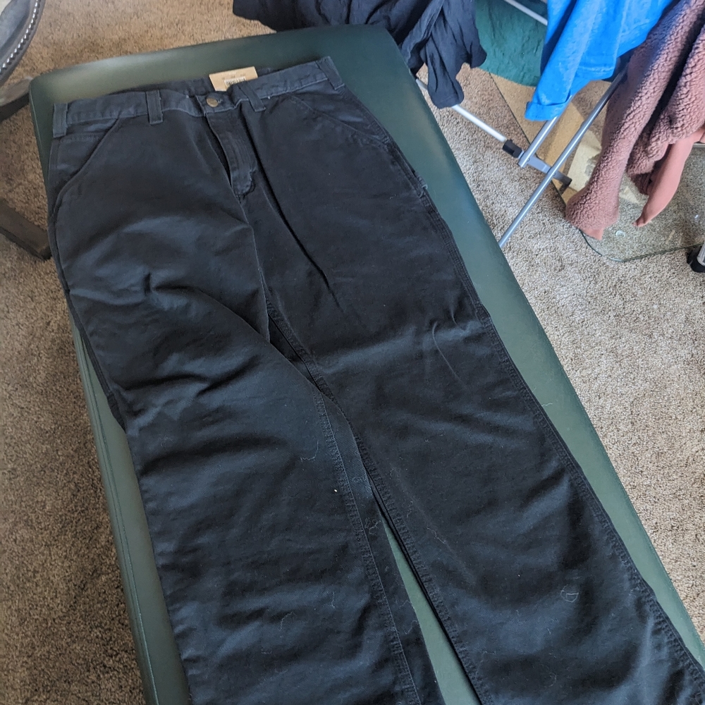 Carhartt Washed Twill Carpenter style pants 34x30 black